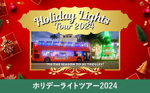 ワイキキトロリー・ホリデーライツツアー、Waikiki Trolley Holiday Lights Tour, Waikiki Trolley Winter Wonderland